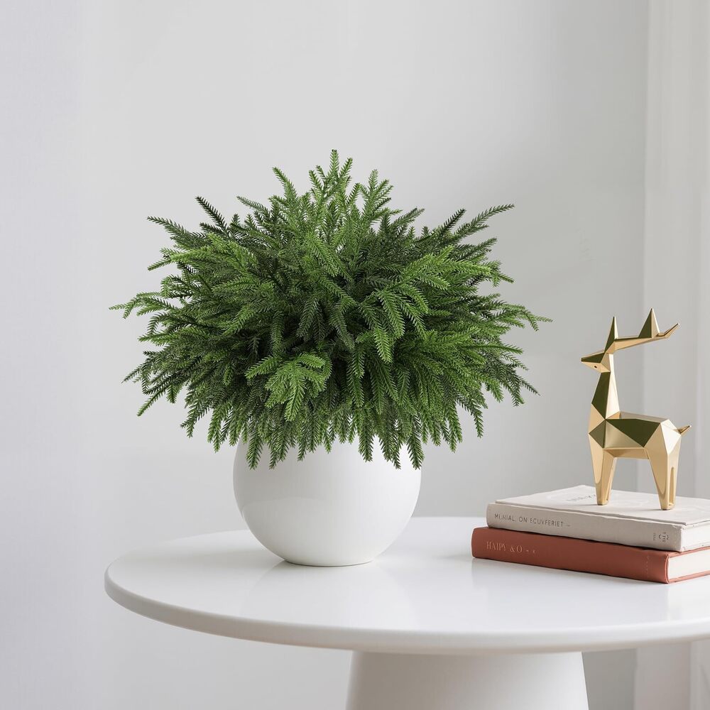 6824 8Pcs Realistic Norfolk Pine Branches -18Inch Artificial Real Touch - Picture 7 of 7